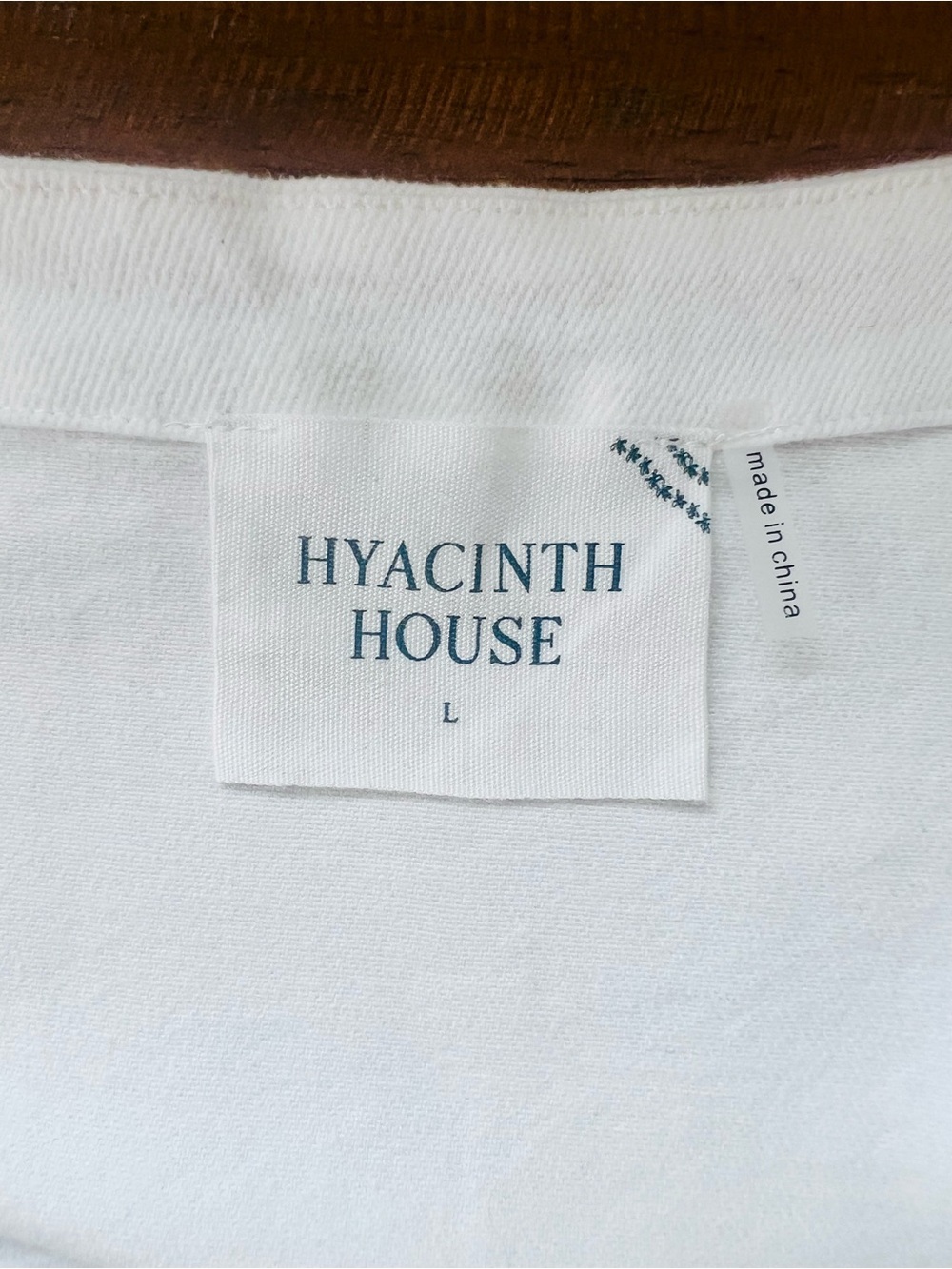 Tuckernuck Hyacinth House Emilia Dress White Denim Mini Size Large NWT - Picture 9 of 13